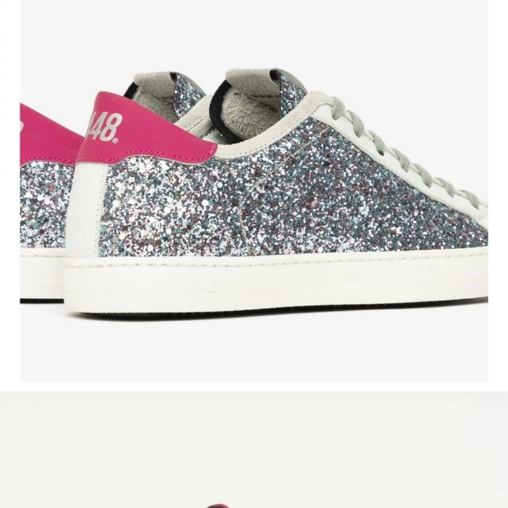 P448 Johnny Silver Pink Glitter Sneaker Sz 39
New without box - Picture 3 of 7
